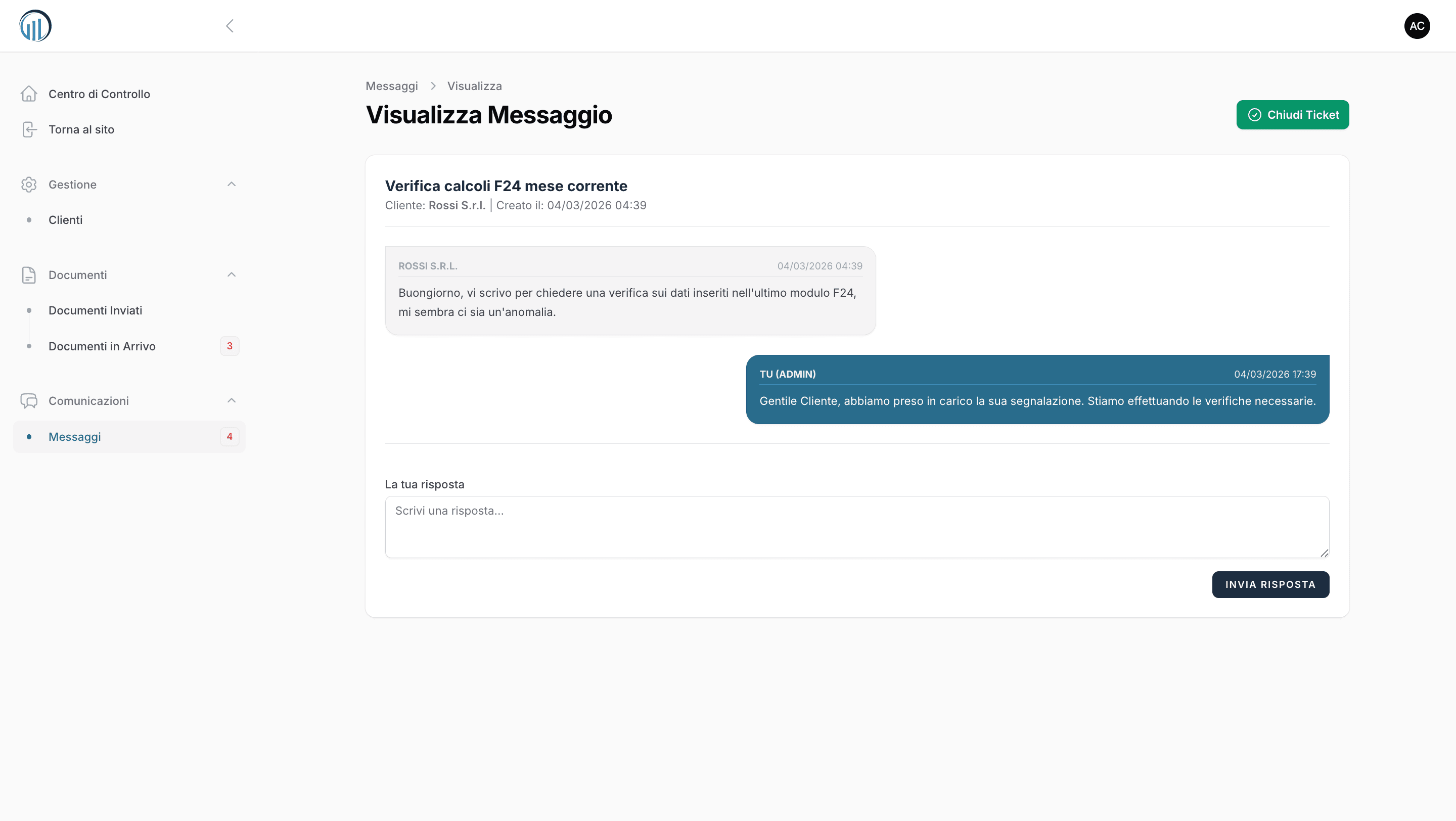 CaGi Admin Tickets Filament